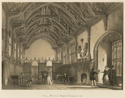Hall، Milton Abbey، Dorsetshire بواسطة Joseph Nash
