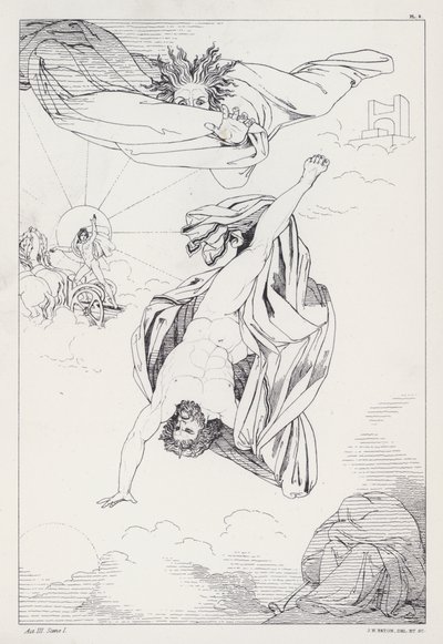 Shelleys Prometheus Unbound ، القانون الثالث ، المشهد 1 بواسطة جوزيف نويل بعد باتون
