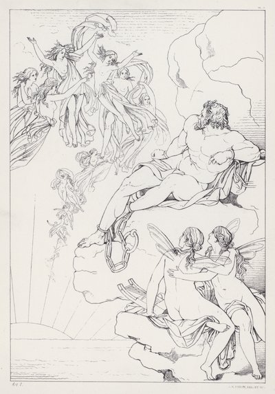 Shelleys Prometheus Unbound ، القانون الأول بواسطة جوزيف نويل بعد باتون
