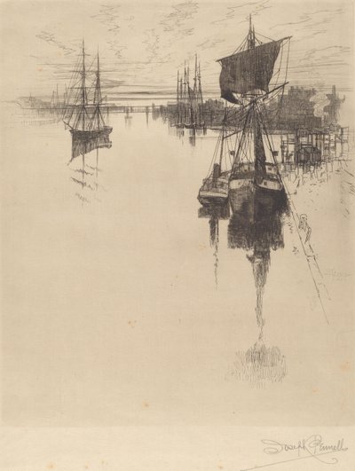 أسفل جسر سانت كستنائي ، فيلادلفيا ، 1884. بواسطة جوزيف بينيل