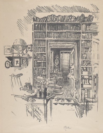 غرفة الكتاب في Dr. Wister's ، 1912. بواسطة جوزيف بينيل