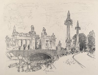 جسر في شارلوتنبورغ ، 1921. بواسطة جوزيف بينيل