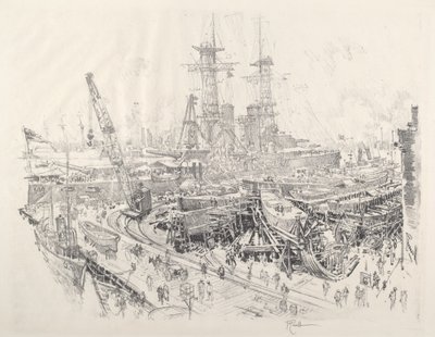 بناء مطارد الغواصات ، 1917. بواسطة جوزيف بينيل