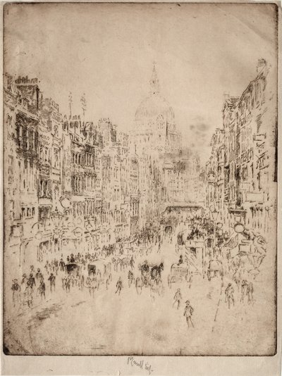 شارع الأسطول ، حتى سانت بولز ، 1896. بواسطة جوزيف بينيل