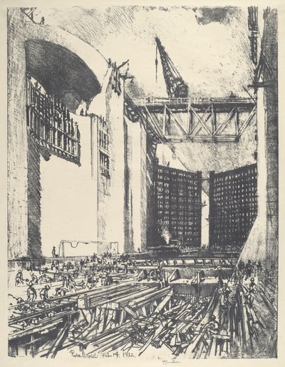 وضع أرضية قفل بيدرو موغيل ، 1912. بواسطة جوزيف بينيل