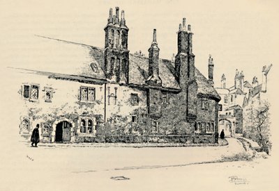 Old Charterhouse: الواجهة الخارجية لمحكمة Washhouse ، مع البوابة الداخلية ، 1886 بواسطة جوزيف بينيل