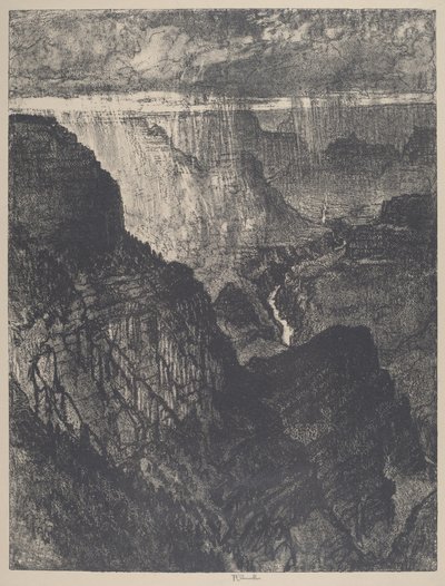 عاصفة في جراند كانيون ، 1912. بواسطة جوزيف بينيل