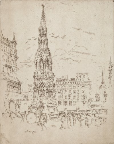 The Elinor Cross ، أمام محطة سكة حديد Charing Cross ، 1906. بواسطة جوزيف بينيل