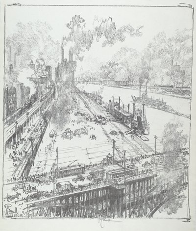 The Levee من جسر Eads ، سانت لويس بواسطة جوزيف بينيل