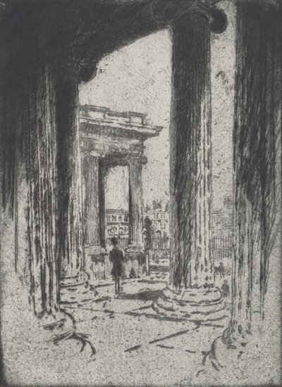 The Portico ، المتحف البريطاني ، 1905. بواسطة جوزيف بينيل