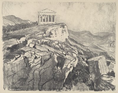 معبد كونكورد على الحائط ، جيرجينتي ، 1913. بواسطة جوزيف بينيل