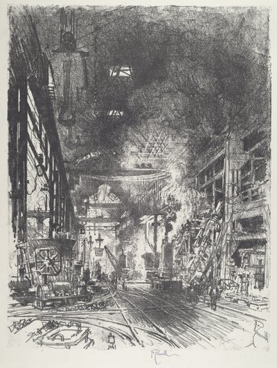 داخل الأفران ، 1916. بواسطة جوزيف بينيل