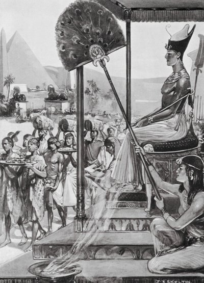 تقديم التحية لرعمسيس الثاني، الأسرة التاسعة عشرة (مطبوعة حجرية) بواسطة جوزيف راتكليف (بعد) سكيلتون