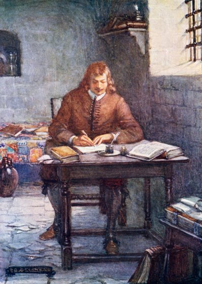 جون بونيان يكتب تقدم الحاج أثناء وجوده في السجن بواسطة جوزيف راتكليف سكيلتون