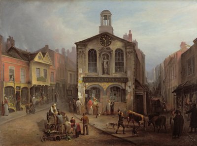The Old Moot Hall ، ليدز ، حوالي 1825 (زيت على قماش) بواسطة جوزيف رودس