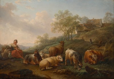 المناظر الطبيعية مع رعي الماشية بواسطة جوزيف روس الأصغر أ.