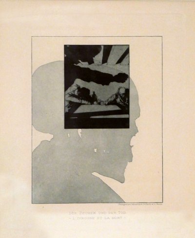 Der Zecher und der Tod (L&39;ivrogne et la Mort) ، de la série Ein moderner Totentanz (Une danse macabre moderne). بواسطة Joseph Sattler