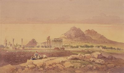 معبد زيوس الأولمبي ، أثينا (مرحاض على ورق) بواسطة جوزيف شرانز