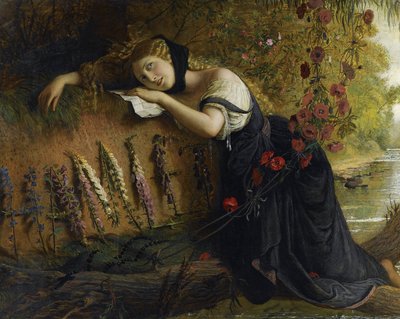 أوفيلي - أوفيليا بار سيفيرن ، جوزيف (1793-1879). زيت على قماش ، الحجم: 103x142،5 بواسطة جوزيف سيفيرن