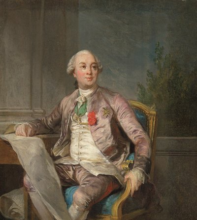 دراسة بورتريه لشارل كلود دو فلاهو دو لا بيلارديري، كونت دانجيفيلير (1730-1809) (زيت على قماش) بواسطة جوزيف سيفريد (مُشار إليه باسم) دوبلسيس