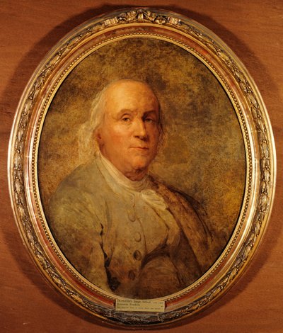 الفرنسية  بنجامين فرانكلين (1706-1790) بواسطة جوزيف سيفريد دوبليسيس