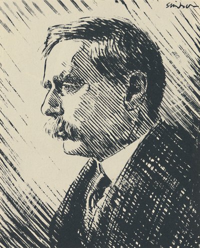 HG Wells، c1930s، c1950. بواسطة جوزيف سيمبسون