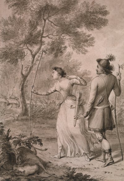روبن هود وكلاريندا صيد الغزلان بواسطة Joseph Slater