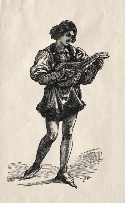 تروبادور بواسطة بعد Hubert von Herkomer