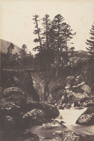 Cauterets جسر اسبانيا 1853. بواسطة جوزيف فيجييه