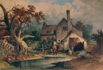 كوخ ، c1852 بواسطة جوزيف ويليام ألين
