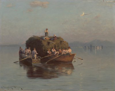 قارب القش في Chiemsee بواسطة جوزيف ووبفنر
