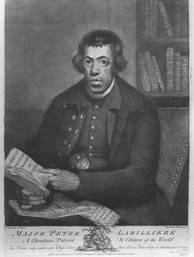 الرائد بيتر Labilliere ، محفورا بهنري كينغسبري ، 1780 (النقش والميزوتنت) بواسطة جوزيف رايت