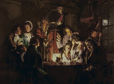 تجربة على طائر في مضخة الهواء بواسطة Joseph Wright of Derby