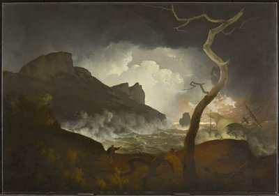 أنتيجونوس في العاصفة (الفصل الثالث ، المشهد الثالث ، من حكاية شكسبيرز في الشتاء) ، 1790-92 بواسطة جوزيف رايت من ديربي