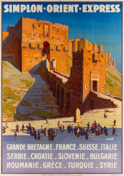 Simplon-Orient-Express ، حوالي عام 1927. بواسطة جوزيف دي لا نيزير