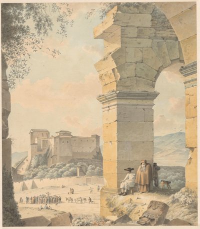 الكولوسيوم في سانتي كواترو كوروناتي منظر للكولوسيوم (العنوان على الكائن) بواسطة جوزيفوس أوغسطس نيب