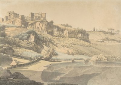 Genzano وبحيرة Nemi ، أوائل القرن التاسع عشر. بواسطة جوزيفوس أوغسطس نيب