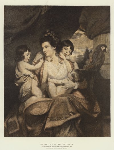 كورنيليا وأطفالها (chromolitho) بواسطة جوشوا رينولدز