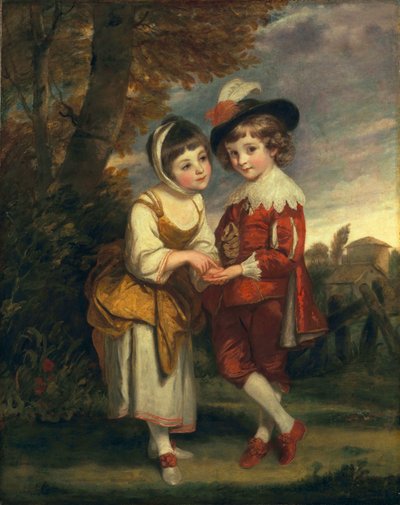 اللورد هنري سبنسر والسيدة شارلوت سبنسر ، لاحقًا شارلوت ناريس: The Young Fortune Tellers ، c.1774-75 بواسطة جوشوا رينولدز