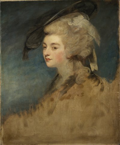 Study of Georgiana Spencer (oil on canvas) بواسطة جوشوا رينولدز