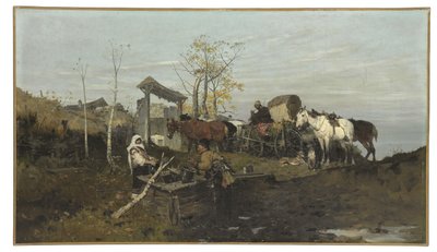 محادثة في البئر ، 1877 بواسطة جوزيف برانت