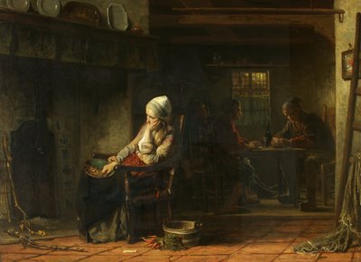 امرأة غير سعيدة ، أو أحزان منزلية ، 1859 بواسطة جوزيف إسرائيل