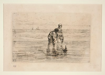 أطفال على الشاطئ بواسطة Jozef Israëls