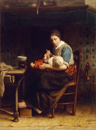 الكوخ مادونا ، c.1867 بواسطة جوزيف إسرائيل