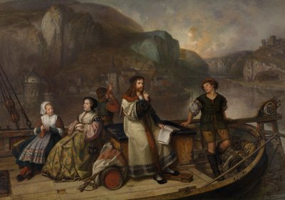 ألبريشت دورر يبحر في نهر الراين بواسطة جوزيف لايز