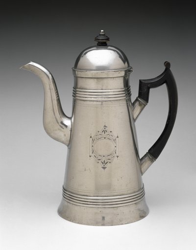 Coffeepot ، ج. 1814-1825 (بيوتر ، خشب) بواسطة إيبينيزر سميث جونيور