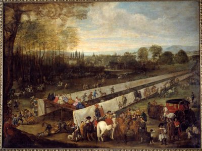 La chasse de tabladillo a Aranjuez لوحة رسمها خوان باوتيستا ديل مازو (1612-1667) القرن السابع عشر مدريد ، متحف دو برادو بواسطة خوان باوتيستا مارتينيز ديل (أتر. إلى) مازو