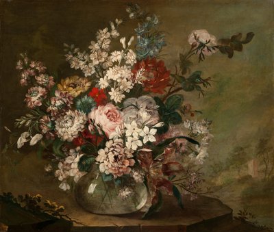 الحياة الساكنة مع الزهور في إناء ، 1780-1790 بواسطة خوان باوتيستا روميرو