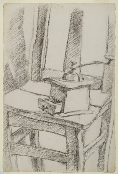 مطحنة القهوة (Le Moulin à Café) ، 1911 (فحم على ورق مقوى) بواسطة خوان جريس