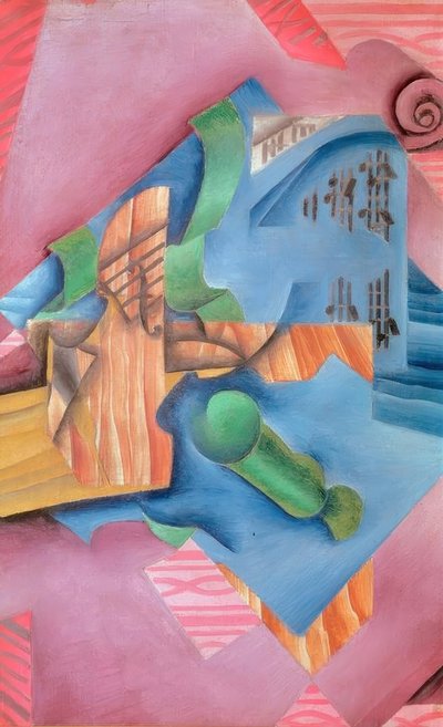 الكمان والزجاج (الحياة الساكنة) بواسطة خوان جريس